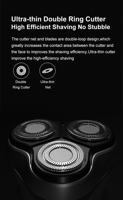 Electric Shaver for Men – 3D Floating Heads with Auto-Grinding Blades & Smart ESM System