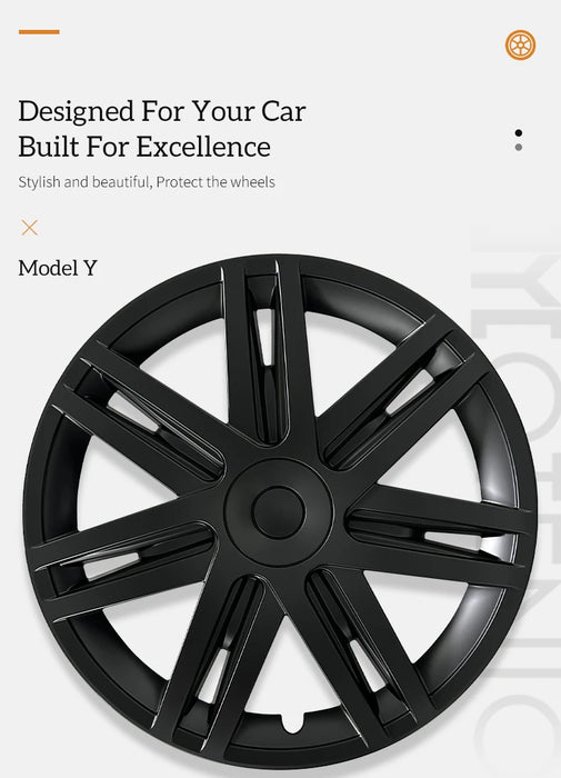 Design for TESLA 19 Inch Star Wheel Caps 4PCS Hubcap Automobile Hub Cap Full Rim Cover Accessories for Tesla Model Y 2020-2024 - Samanta Factory