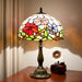 Tiffany Style Table Lamp – Handcrafted Stained Glass with Vintage Metal Base - Samanta Factory