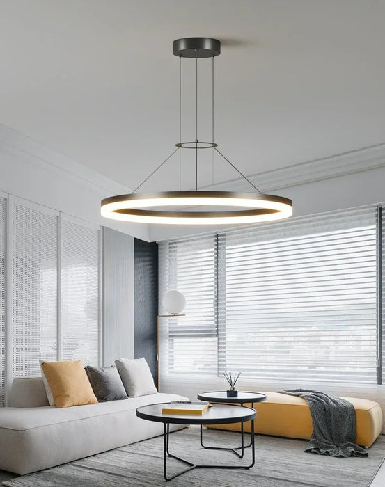 Modern LED Pendant Light – Adjustable Brightness & Color with Remote Control - Samanta Factory
