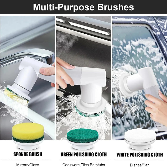Electric Cleaning Brush – Rechargeable Scrubber with 180-Minute Runtime
