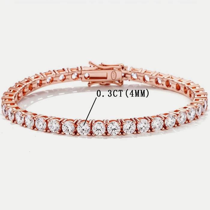 Moissanite Vintage Bracelet – 925 Sterling Silver Unisex Jewelry - Samanta Factory