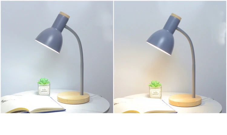 Wooden Desk Lamp – Elegant Design with E27 Socket for Soft, Eye-Friendly Lighting - Samanta Factory