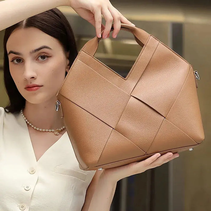 Cow Leather Shoulder Bag – Soft Satchel for Four Seasons SF