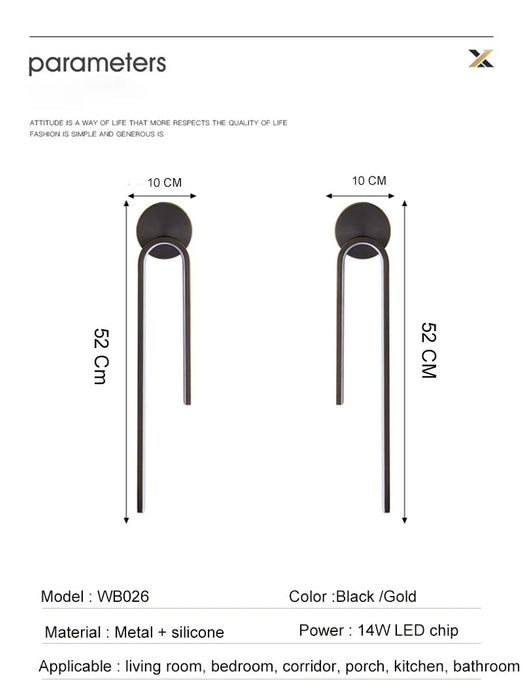 LED Wall Light – Modern Indoor Wall Sconce with 3-Colour Temperature for Bedroom & Hallway SF