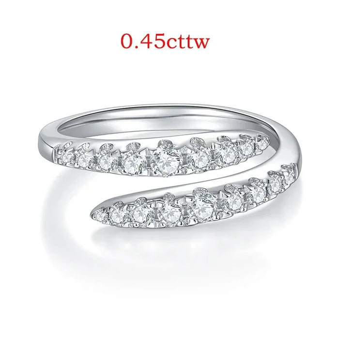 Moissanite Bridal Ring – D-Color VVS1 Round Cut in 925 Sterling Silver