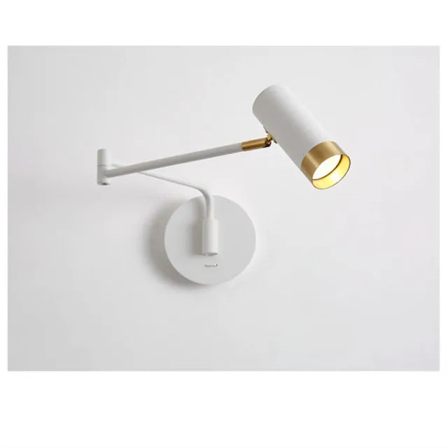 Modern Wall-Mounted LED Lamp – Adjustable Swing Arm with Warm/Cold Light for Bedrooms & Living Rooms - Samanta Factory
