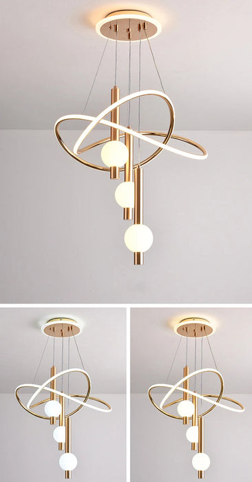 LED Crystal Pendant Light – 3 Color Modes with Remote Dimming SF