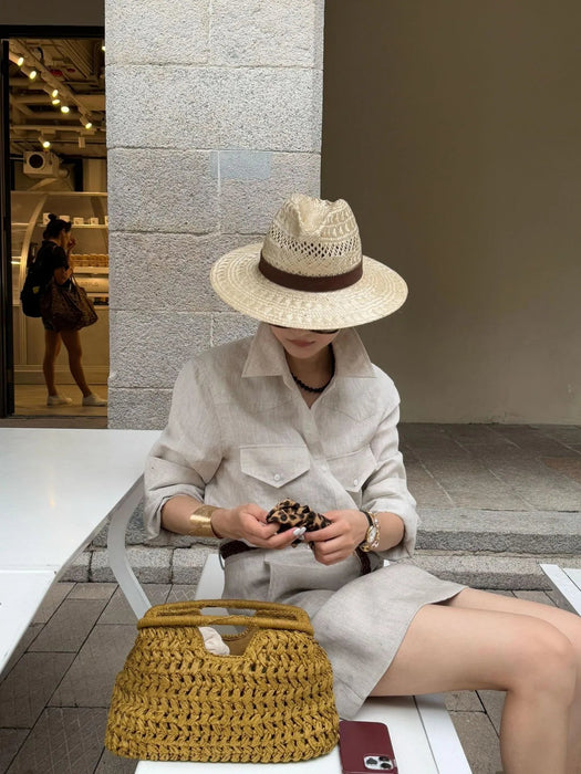 Fashionable Straw Woven Raffia Clutch Bag for Women – Summer Beach, Travel & Evening Purse SF