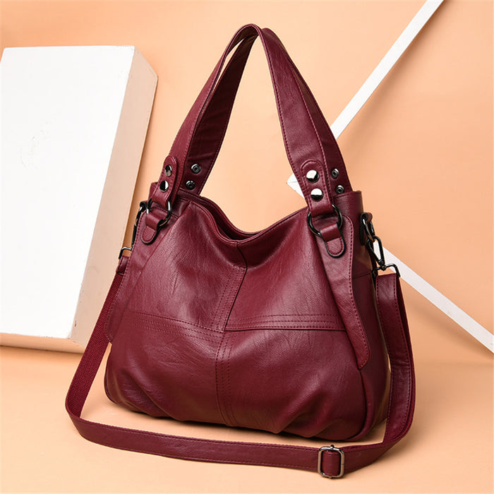 genuine leather unisex vintage tote bag in multiple colors with zipper closure and compartments