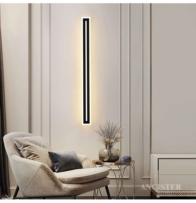Outdoor LED Wall Light – Waterproof IP65 Long Strip Sconce for Porch & Courtyard
