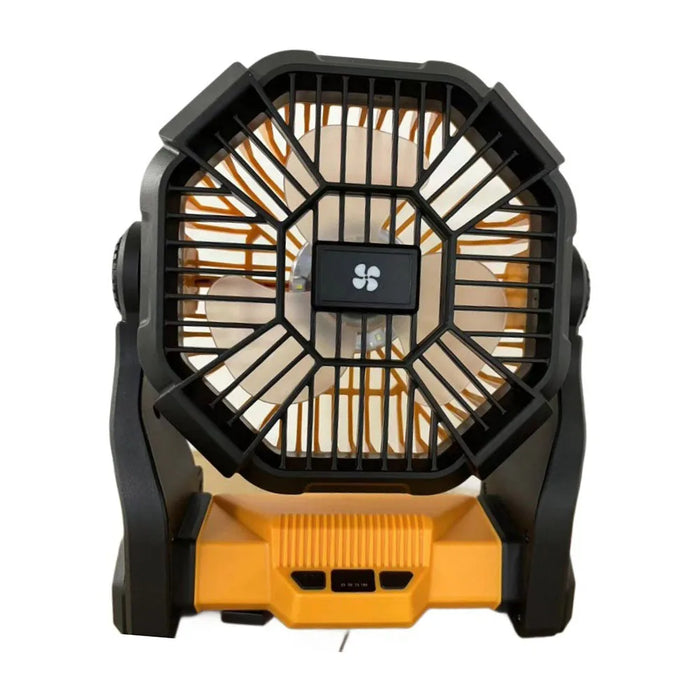 Camping Battery Fan – 10000mAh Rechargeable with LED Light & 4-Speed Wind Control - Samanta Factory