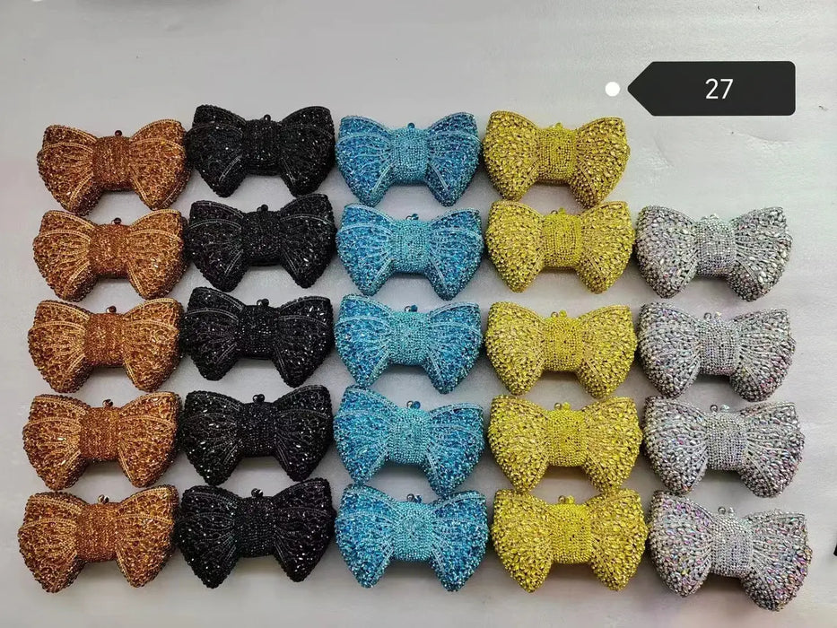 Metallic Minaudiere – Hard Party Clutch for Women SF