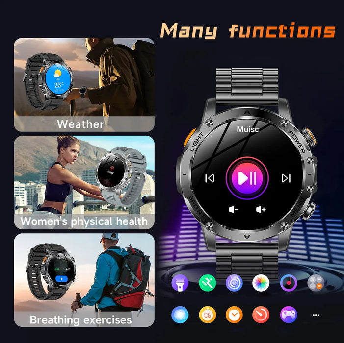 Outdoor Smartwatch – 1000mAh Long Battery & IP69K Waterproof SF