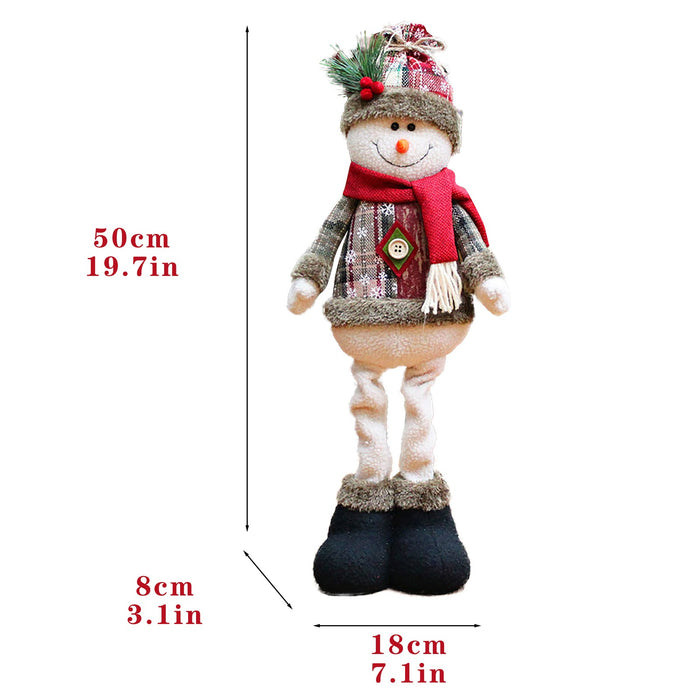 Christmas Plush Ornaments – Stretchable Long-Leg Santa, Snowman & Moose