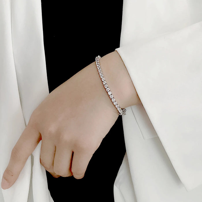 Moissanite Vintage Bracelet – 925 Sterling Silver Unisex Jewelry - Samanta Factory