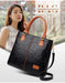 Women's Large Capacity PU Leather Tote Bag – Minimalist Urban Shoulder Bag SF