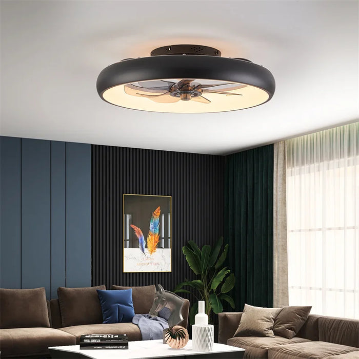 Smart Ceiling Fan with Light – Remote-Controlled Retractable Blades & Dimmable LED - Samanta Factory