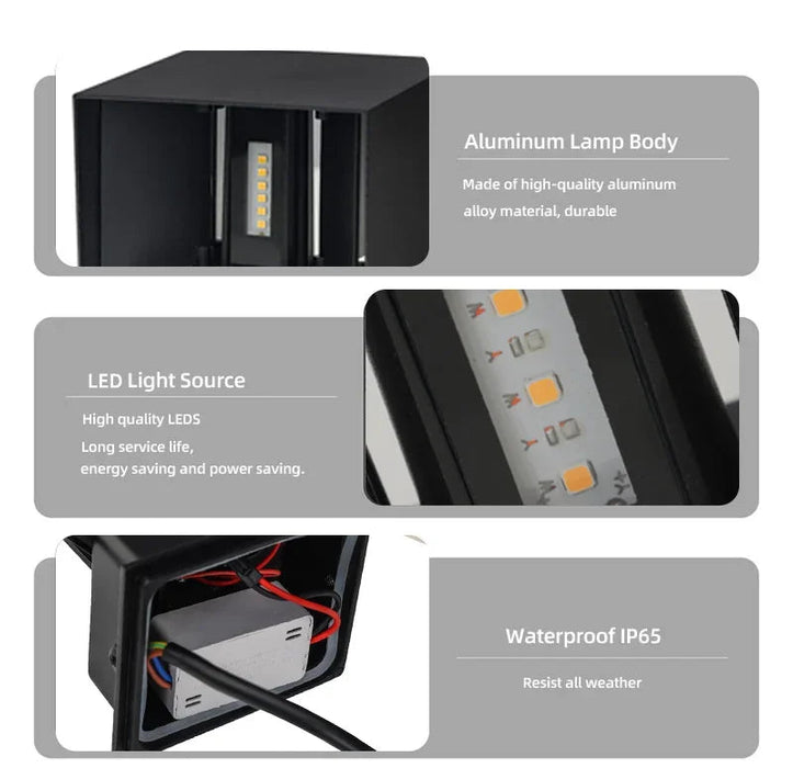 Outdoor LED Wall Light – Adjustable Beam IP65 Waterproof SF