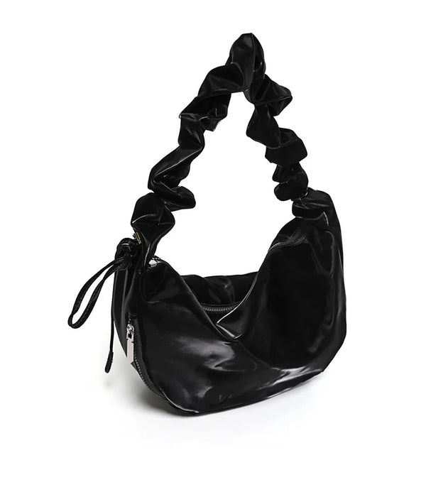 PU Leather Shoulder Bag – Versatile Solid-Color Satchel