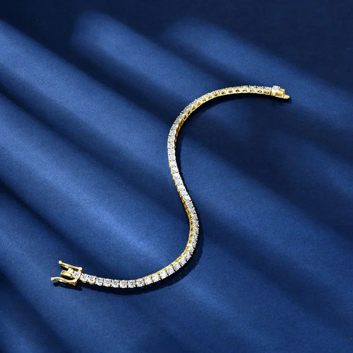 Moissanite Tennis Bracelet – 925 Sterling Silver with Certificate - Samanta Factory