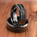 Men’s Tungsten Ring – Meteorite Inlay Wedding Band SF
