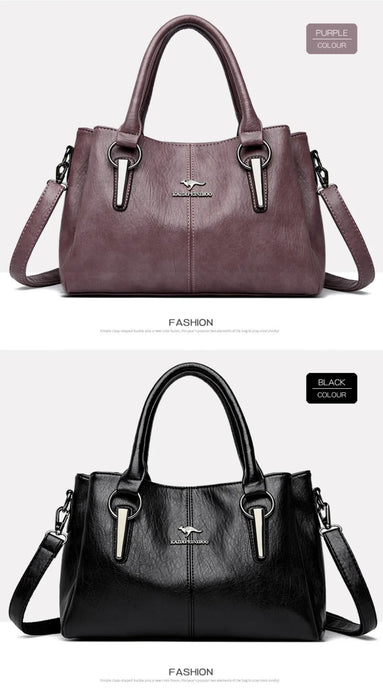 Casual Tote Shoulder & Crossbody Bag – Versatile, Soft PU Leather with Sequined Design - Samanta Factory