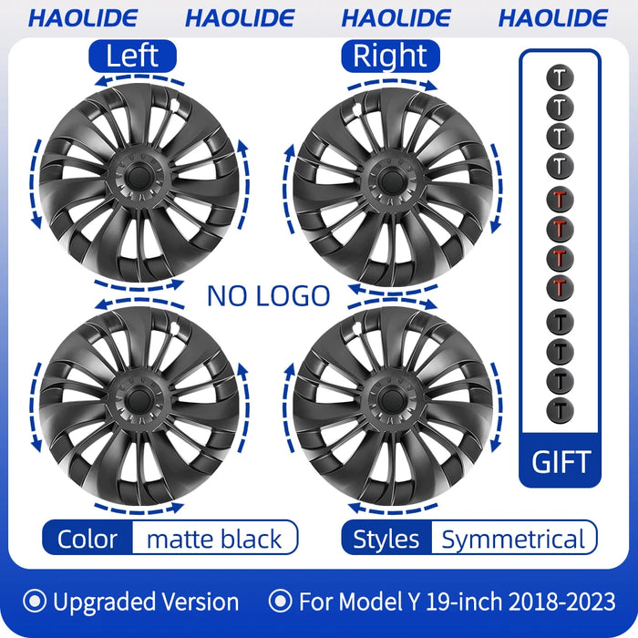 HL 19 Inch Hub Cap for Tesla Model Y 2020-2023 Wheel Hubcap Performance Replacement Wheel Cap Full Rim Cover Accessories - Samanta Factory