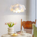 Nordic Pine Cone Pendant Light – White Hand-Knitted Metal Chandelier - Samanta Factory