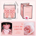 Eternal Preserved Rose Gifts – Moss Bear & Jewelry Box with “I Love You 100 Languages” Necklace - Samanta Factory