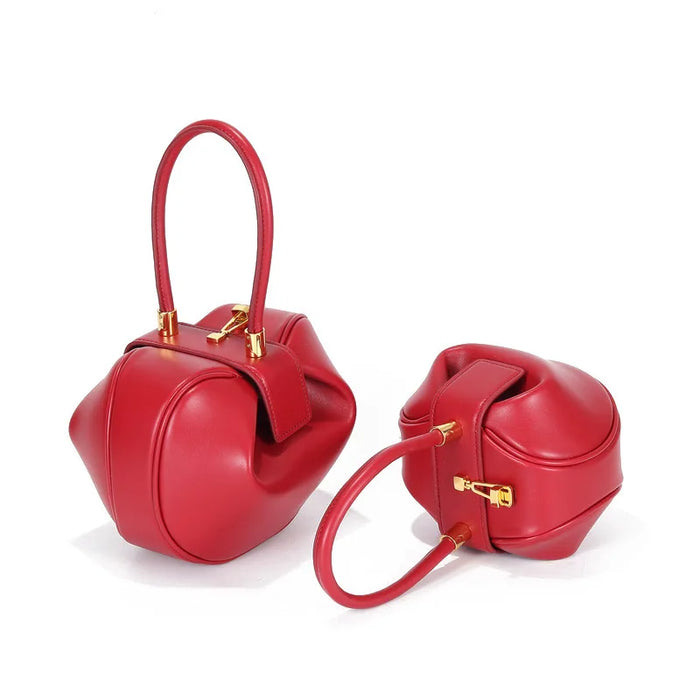 Leather Bucket Bag – Stylish Shoulder Handbag for Women - Samanta Factory