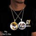 Personalized Bling Circle Necklace with Engraving – Memory Jewelry for Men & Women SF