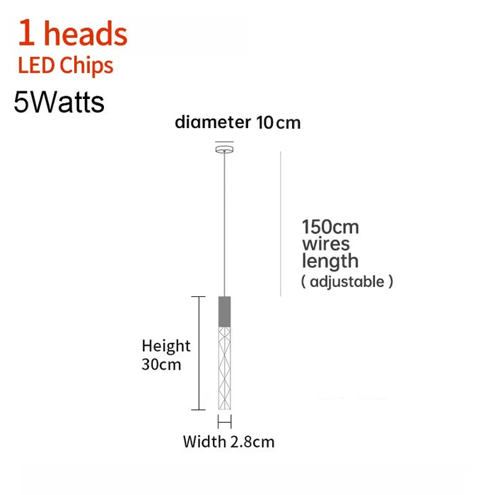 Modern Pendant Light – Luminous Acrylic with Brushed Aluminum Finish - Samanta Factory
