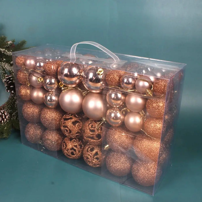 Christmas Ball Ornament Set – 100PCS Plastic Baubles in 18 Colours