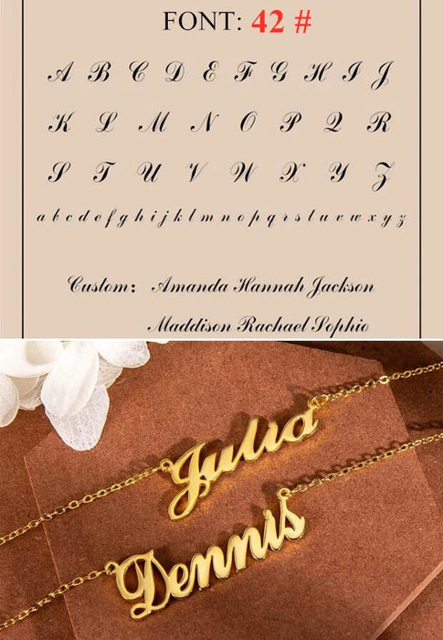 Custom Name Necklace – Personalized Pendant for Women Sf
