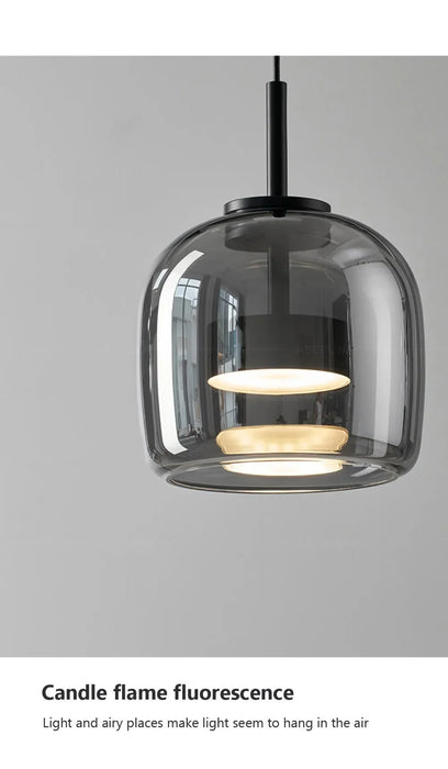 Pendant Light – Nordic Glass Design with Adjustable Height & Warm LED Illumination - Samanta Factory