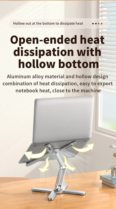 Foldable Laptop Stand 360°Rotation Notebook Table Aluminum Alloy Holder Portable Book Tablet Bracket with Heat Dissipation SF
