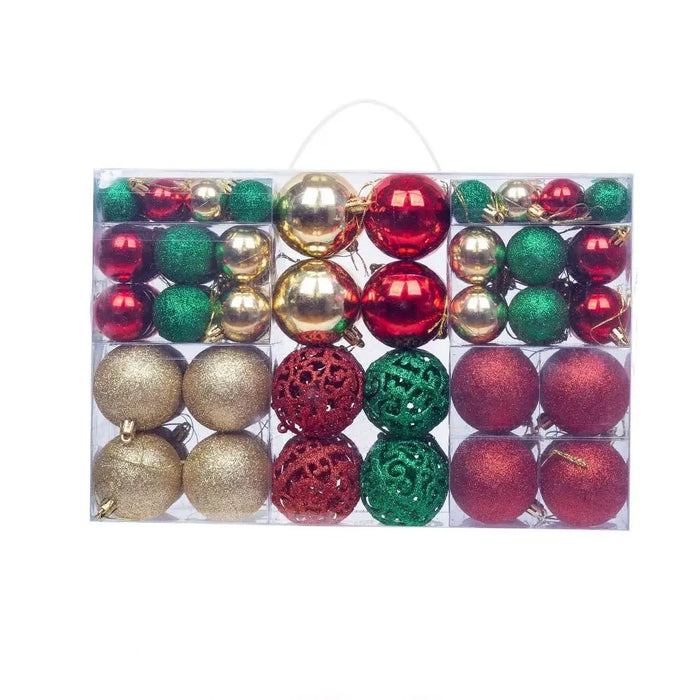 Christmas Ball Ornament Set – 100PCS Plastic Baubles in 18 Colours