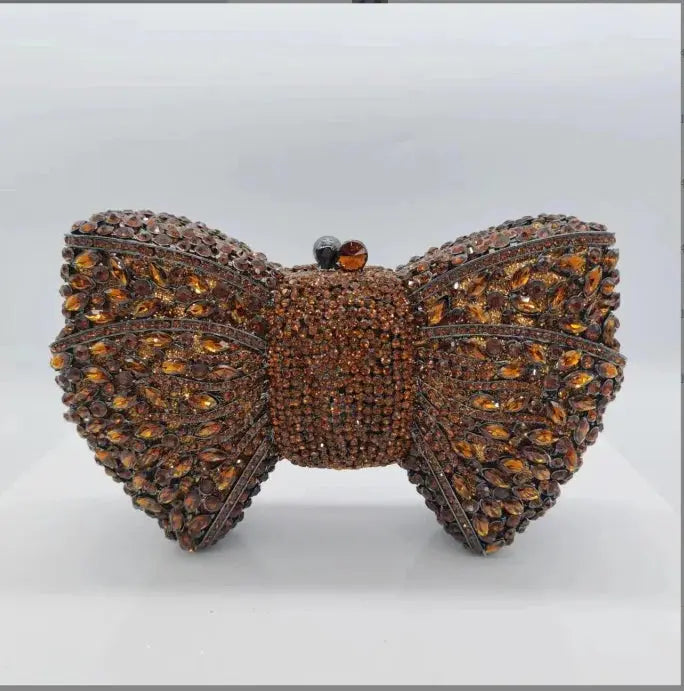 Metallic Minaudiere – Hard Party Clutch for Women SF