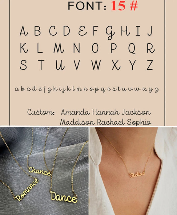 Custom Name Necklace – Personalized Pendant for Women Sf