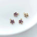 Personalized Sparkling Name Necklace with Floral Charm- Zircon Peach Blossom Pendant SF