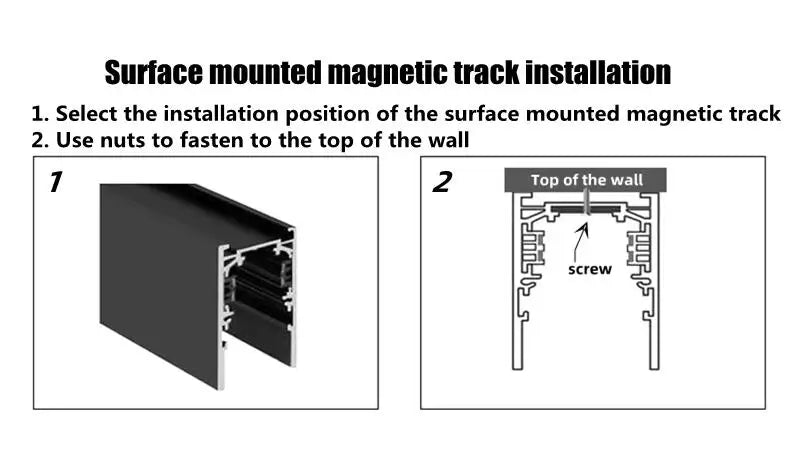 Magnetic LED Track Spotlight – 48V Linear Ceiling Light - Samanta Factory