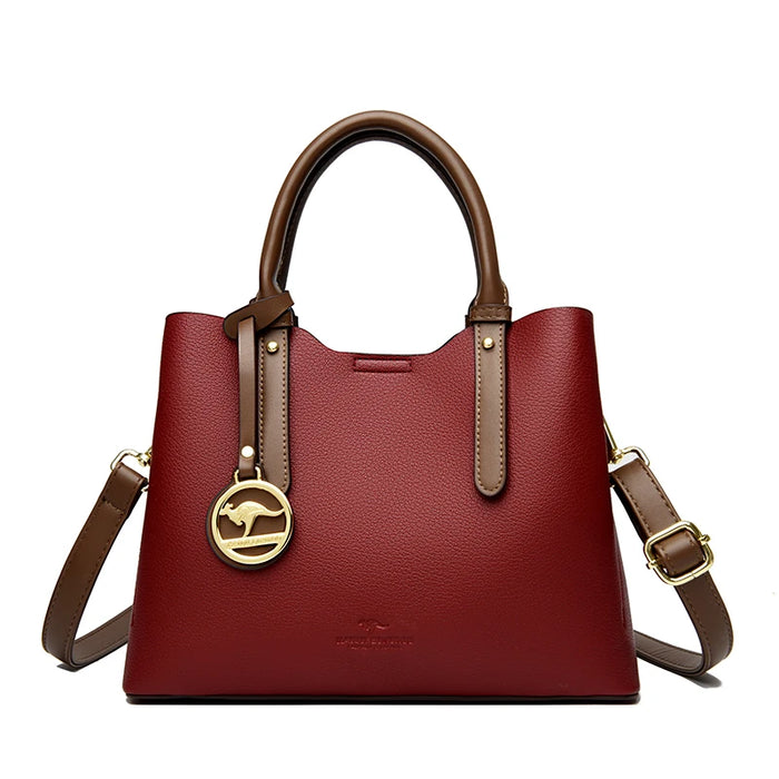 Soft PU Leather Handbag for Women – Luxury Designer Shoulder Tote - Samanta Factory