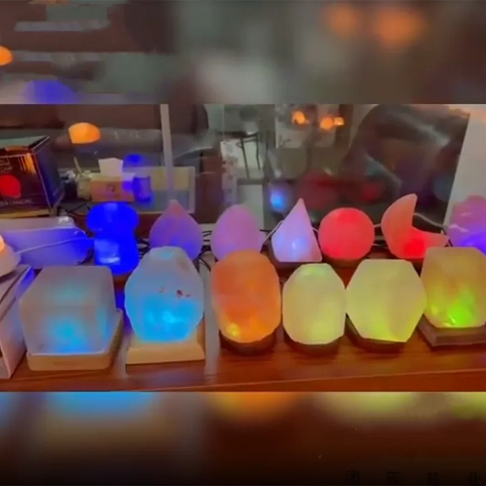 Himalayan Salt Lamp – Color-Changing LED with USB & Natural Air Purification