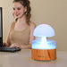 Mushroom Rain Cloud Humidifier – 7-Color LED & Aromatherapy Diffuser for Relaxation & Skin Hydration - Samanta Factory