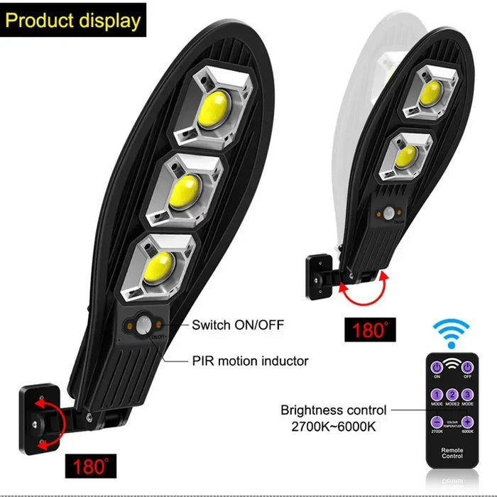 Solar LED Street Light – PIR Motion Sensor & Waterproof Outdoor Garden Lamp - Samanta Factory