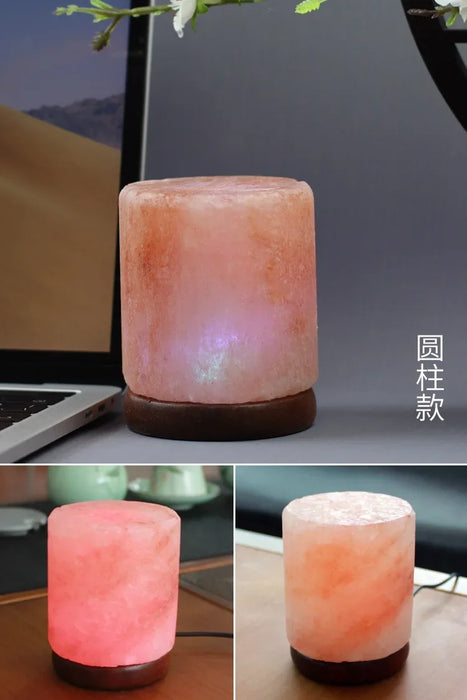 Himalayan Salt Lamp – Color-Changing LED with USB & Natural Air Purification