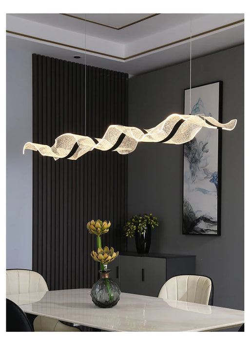 Modern LED Pendant Light – Smart Dimmable with Remote Control SF