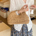 Retro Woven Straw Crossbody Bag – Women's Rattan Beach Shoulder Bag for Vacation & Travel SF