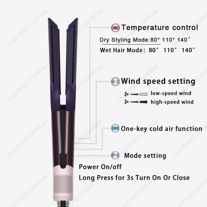 2-in-1 Hair Straightener & Dryer – Dual-Function Styling with Negative Ion Technology